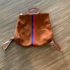 Clare V. Suede Backpack with Leather Straps